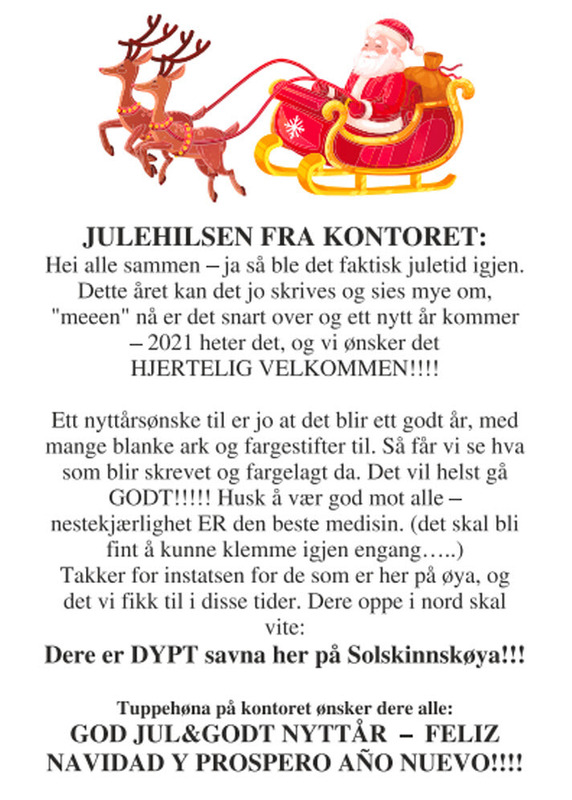 Julehilsen fra kontoret